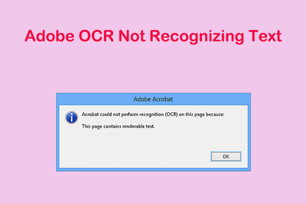 Adobe OCR Not Recognizing Text? Solve It with the 5 Ways