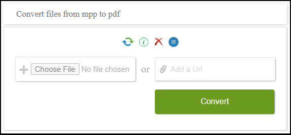 convert MPP to PDF via I-Converter