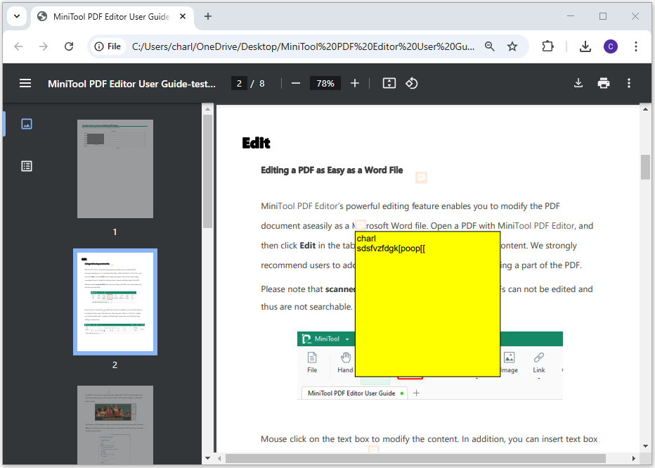 view comments in PDF via Google Chrome