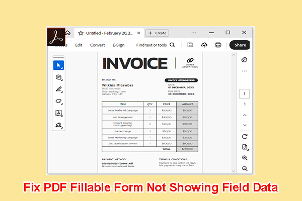 How to Fix PDF Fillable Form Not Showing Field Data? [7Ways]