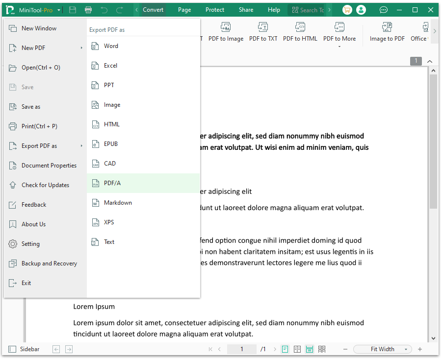 main interface in MiniTool PDF Editor