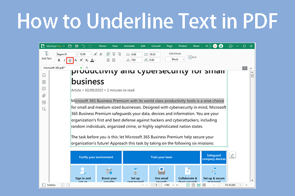 How to Add Underline to Text or Spaces in PDF Files