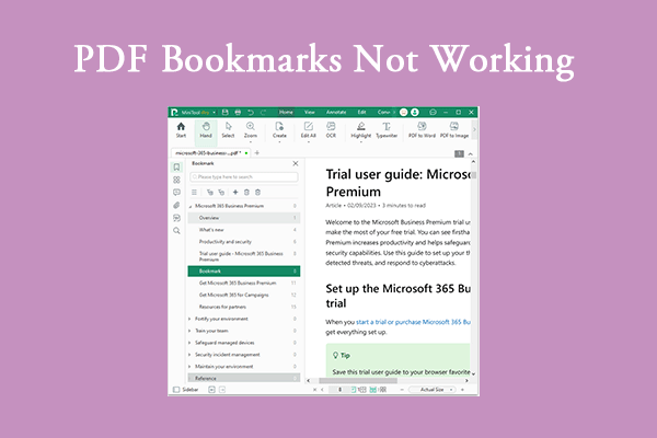 Quick Fixes for PDF Bookmarks Not Working