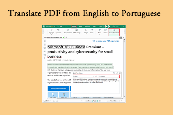 [A Step-by-Step Guide] How to Translate PDF from English to Portuguese
