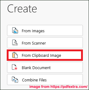 create PDF from Clipboard using MobiPDF