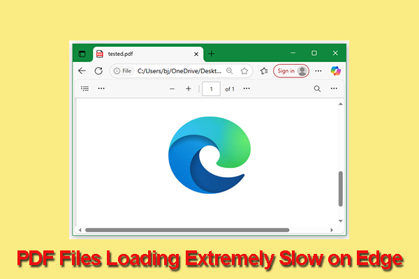 How to Fix PDF Files Loading Extremely Slow on Edge