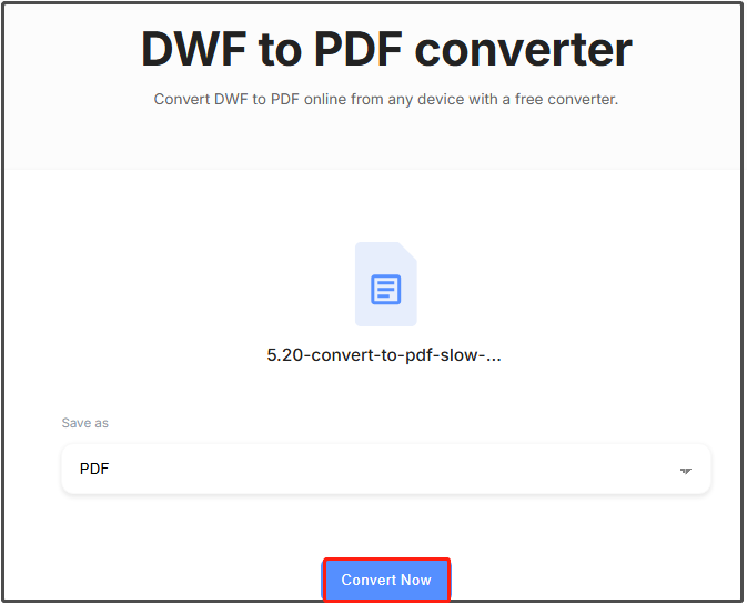 click Convert Now
