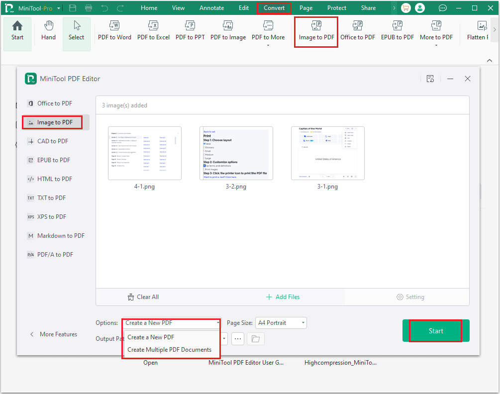 convert image to PDF