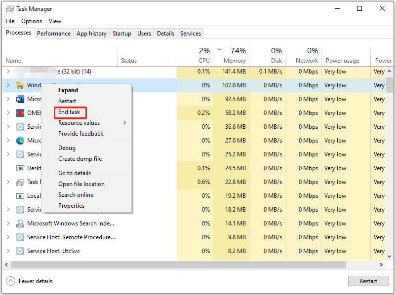close unnecessary programs
