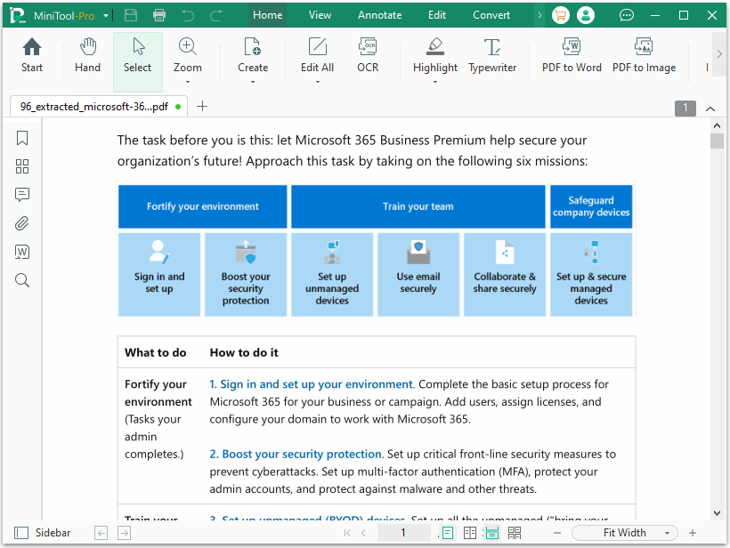 use MiniTool PDF Editor to edit PDF files