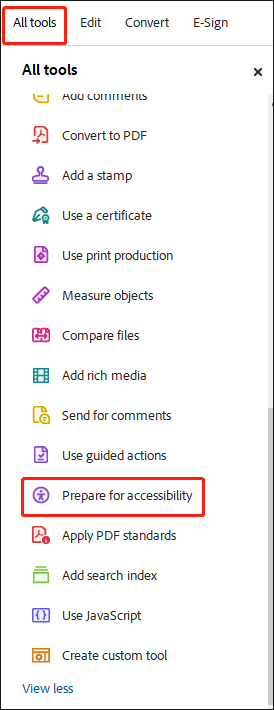 create tagged PDFs using Adobe Acrobat