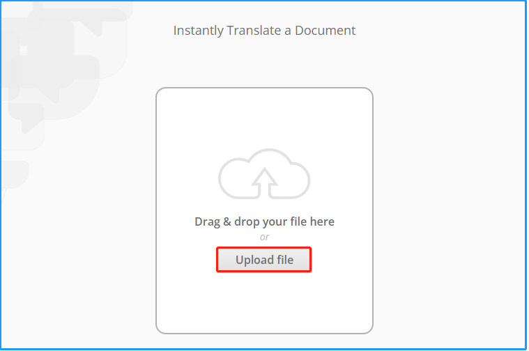 click Upload file