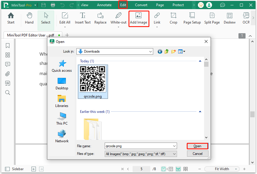 add QR code to PDF