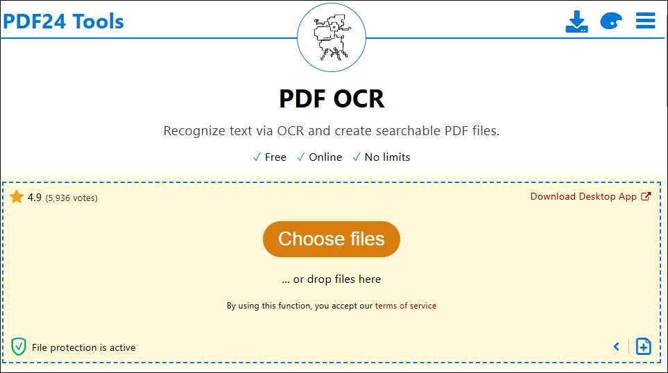 batch OCR PDF files with PDF24 Tools