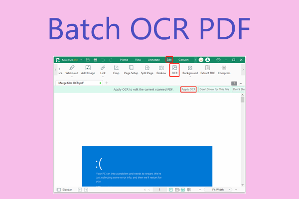 How to Batch OCR PDF Files on Windows 11/10? [2 Ways]