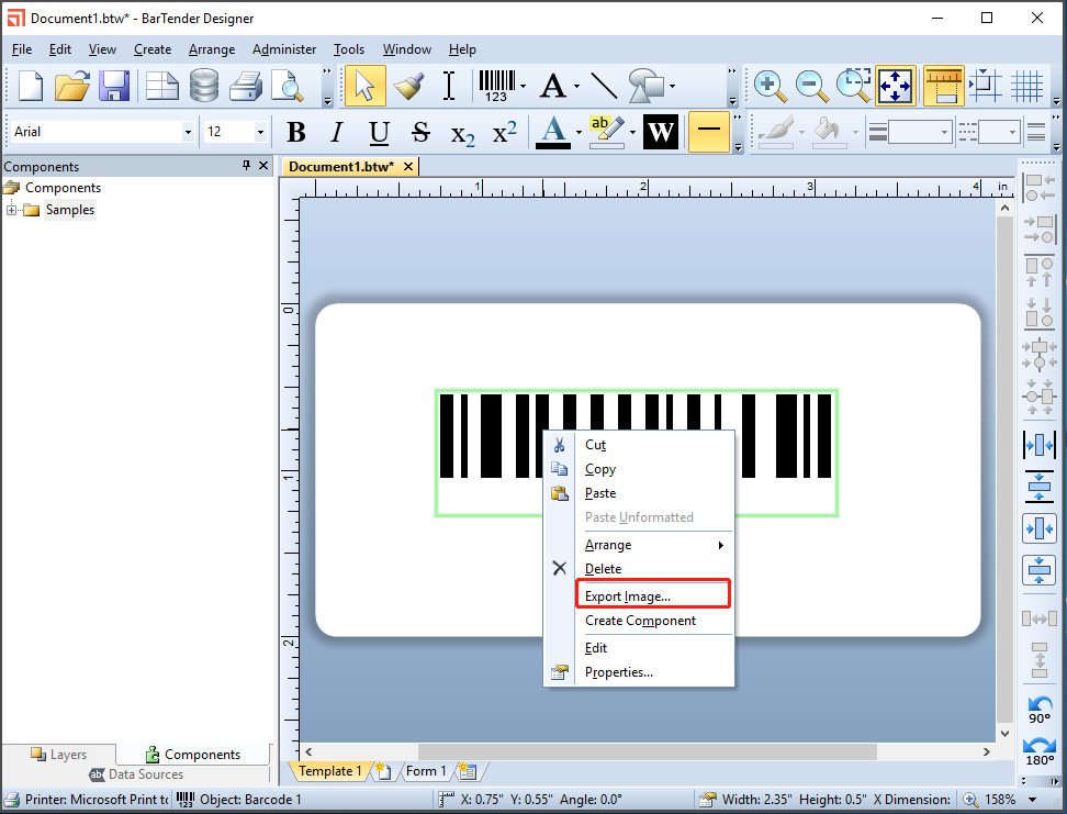 select Export Image