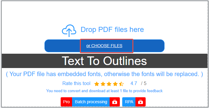 convert PDF to outline online