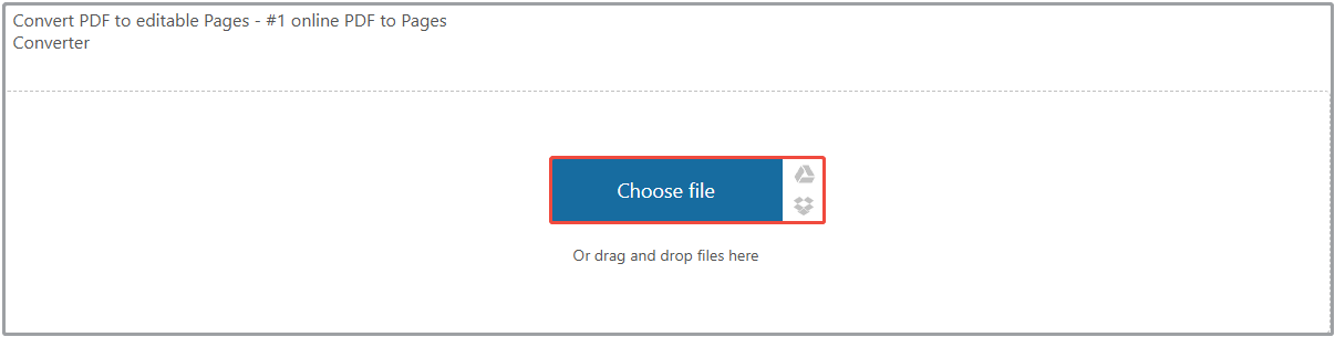 upload the PDF file to the converter