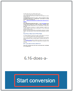 click the Start conversion button