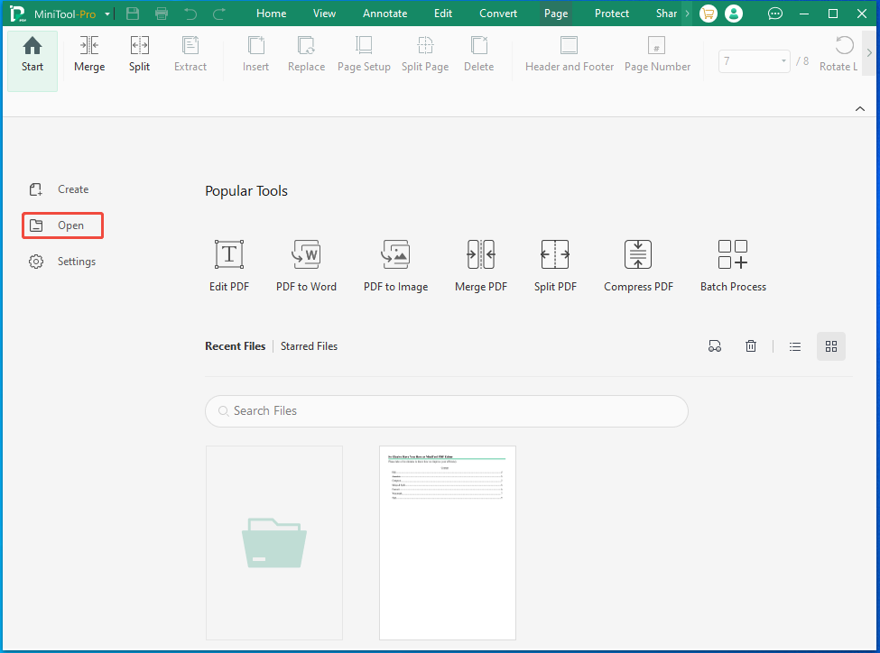 open the PDF with MiniTool PDF Editor