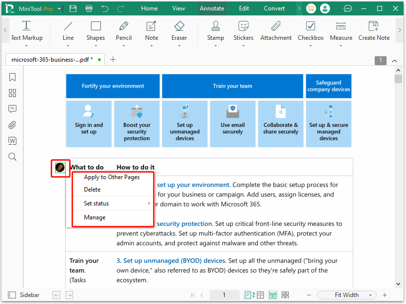 embed Excel in PDF using MiniTool PDF Editor