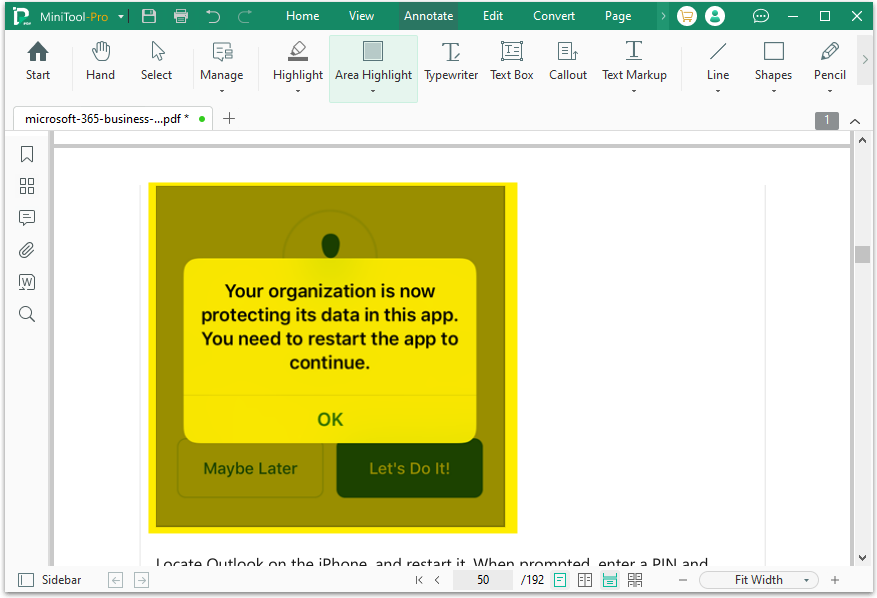 highlight image in PDF