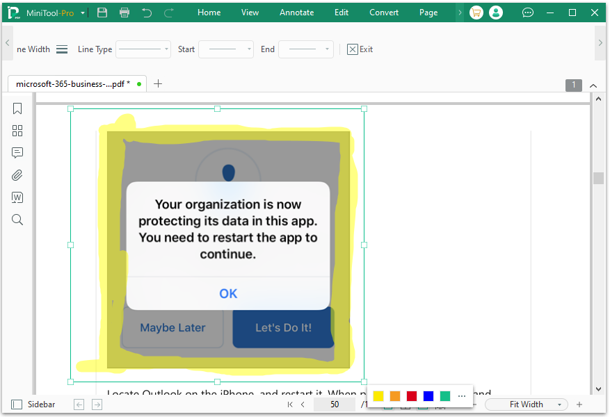 use Pencil to highlight image in PDF