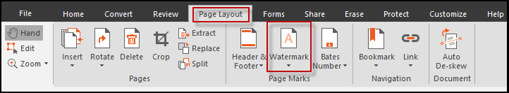 click Watermark in Nitro