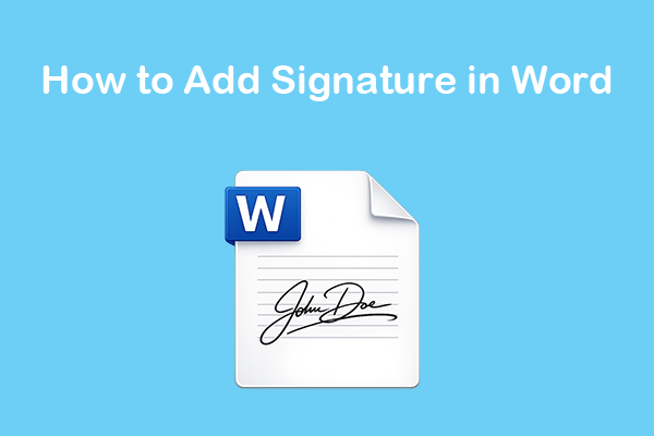 How to Electronically/Digitally Sign a Word Document