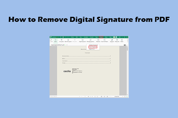 How to Remove a Digital Signature from a PDF File Easily