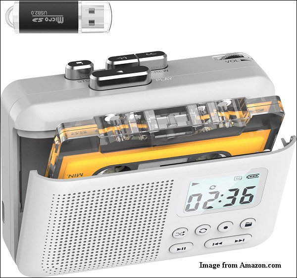 The product image of Gracioso Tape Recorder with text saying image from Amazon.com.