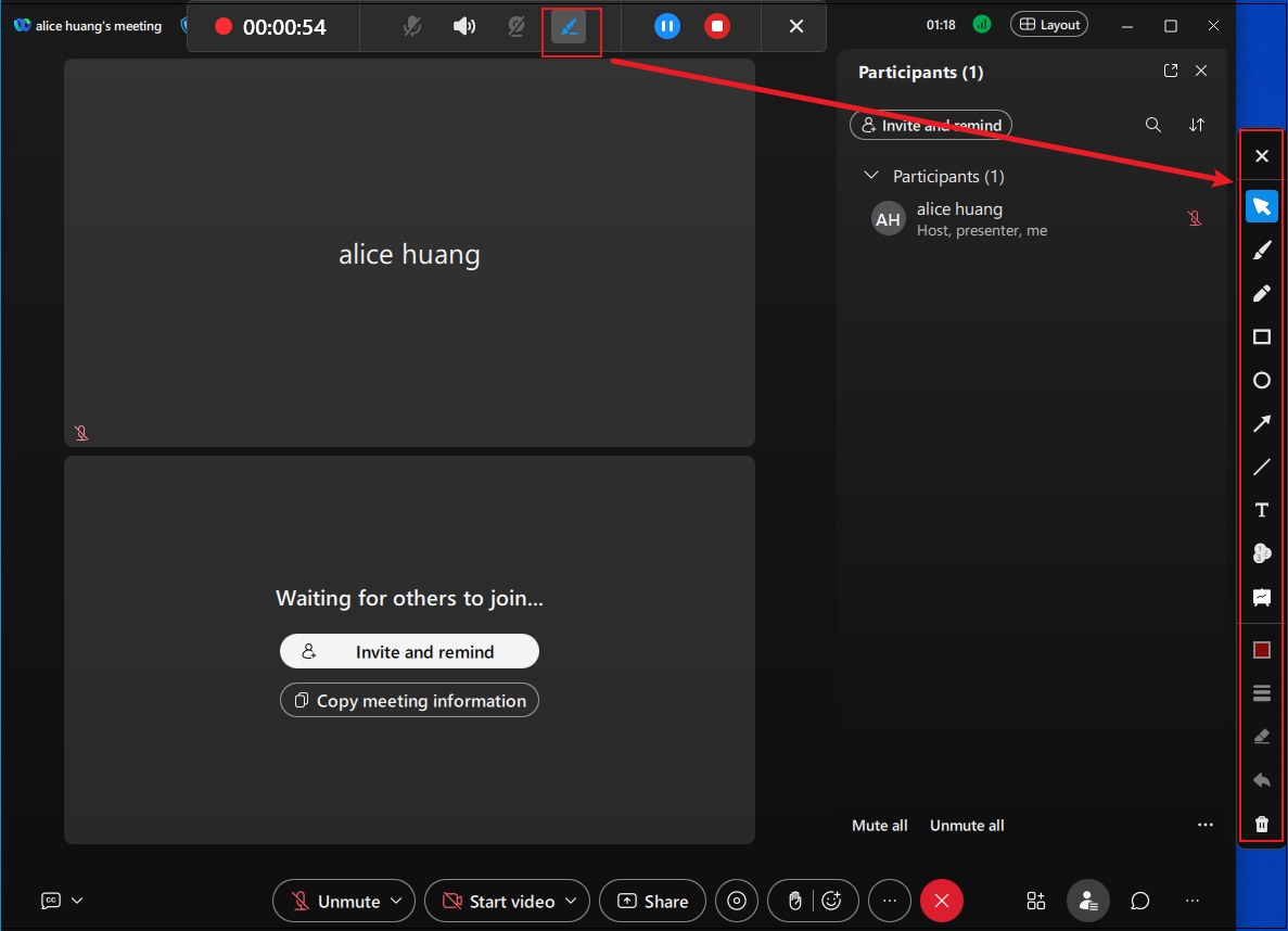 MiniTool Screen Recorder showing how to add annotations during the recording.