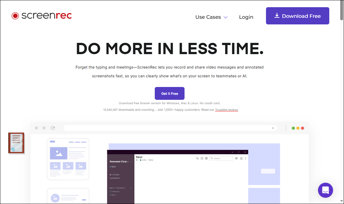 The official website of ScreenRec.