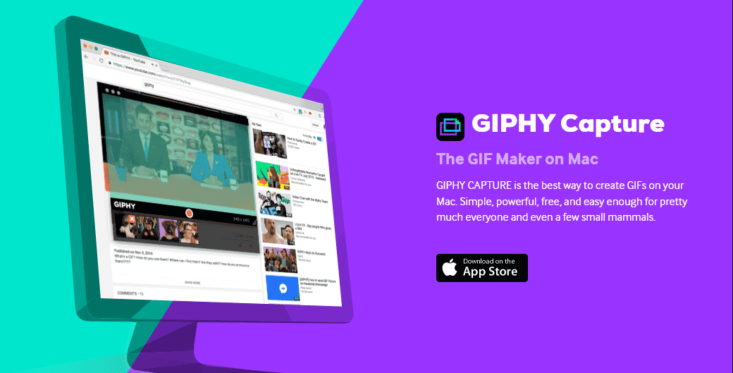 The website interface of GIPHY Capture.