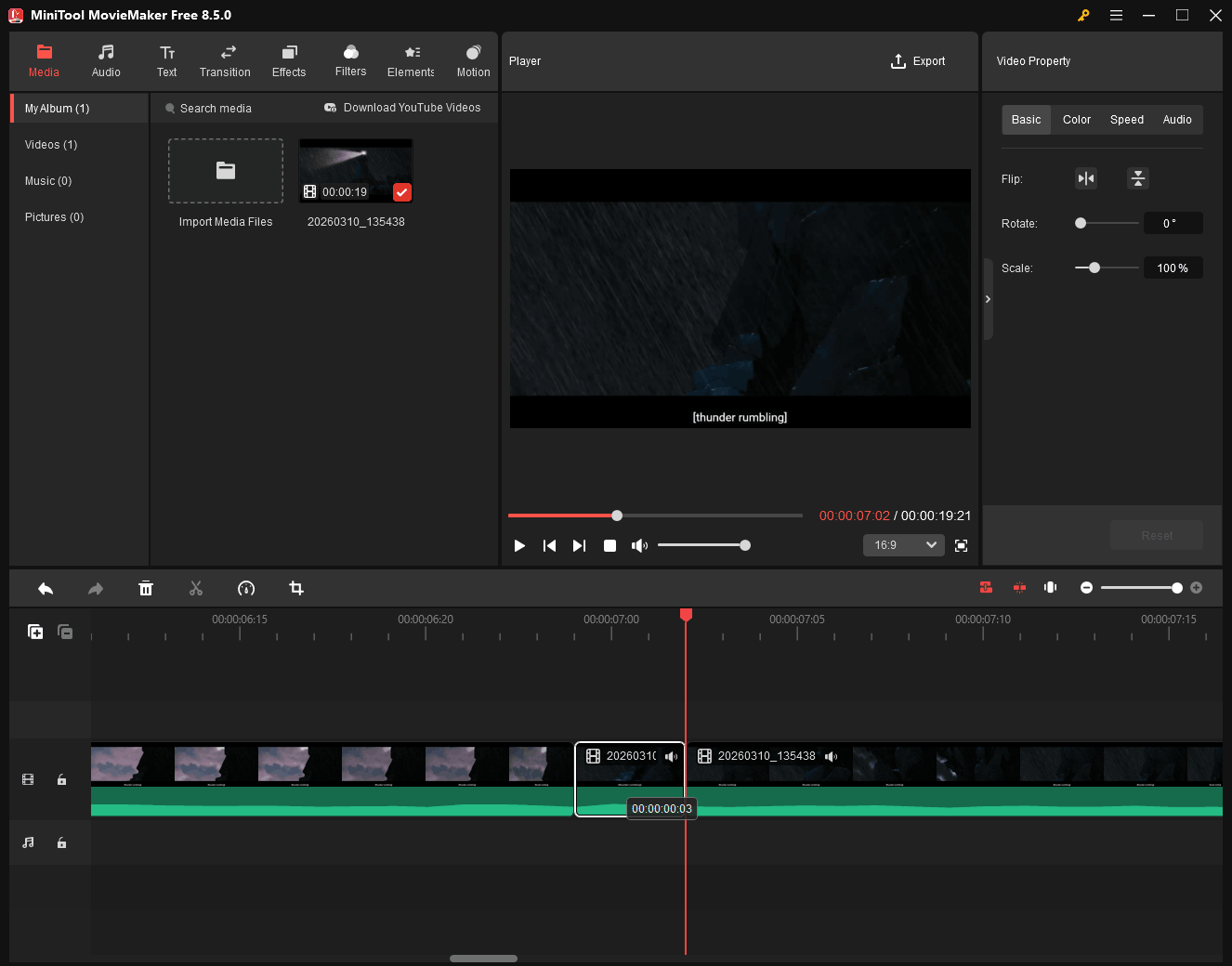 MiniTool Movie Maker interface.