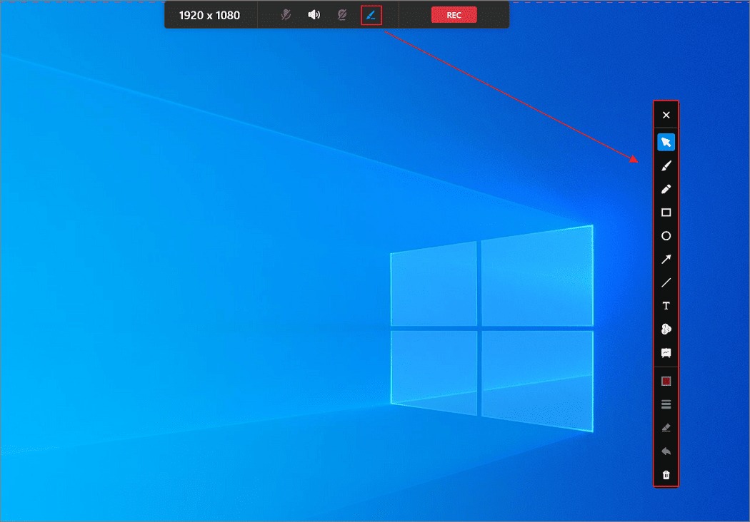 MiniTool Screen Recorderで録画中に注釈を追加する方法を示す画像