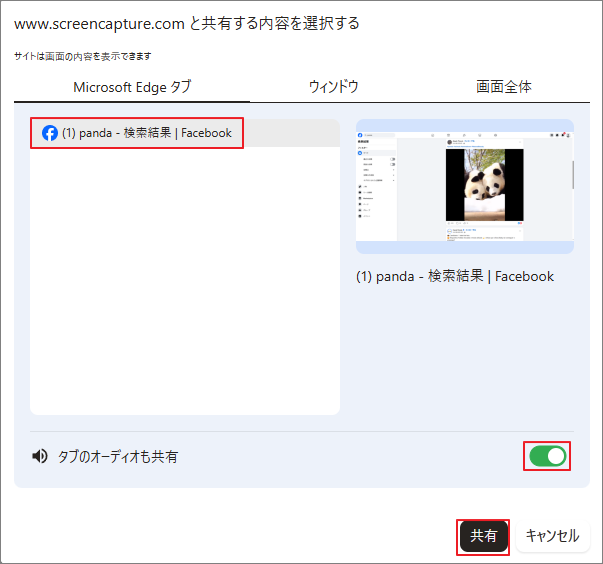 Movavi Screen Captureの録画モード選択画面