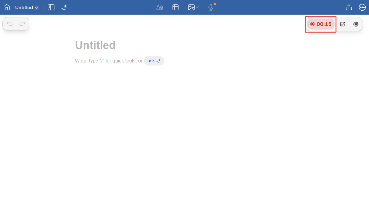 GoodNotes interface with the Stop option selected.