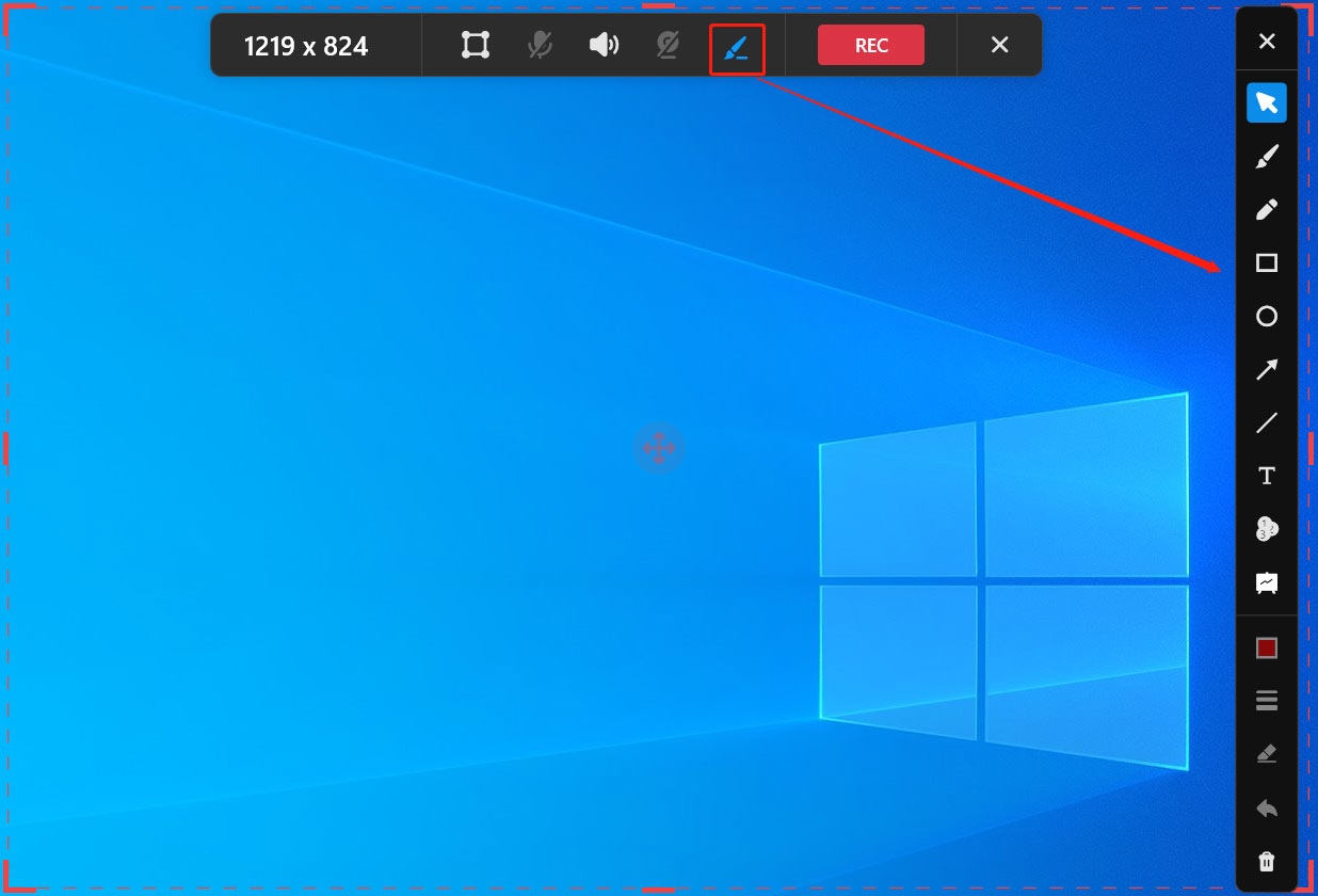 MiniTool Screen Recorderの注釈ツール