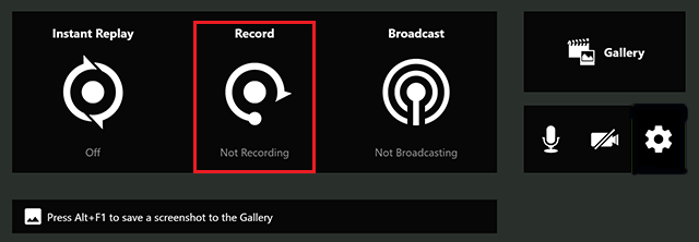 NVIDIA ShadowPlay overlay with the Record option highlighted.