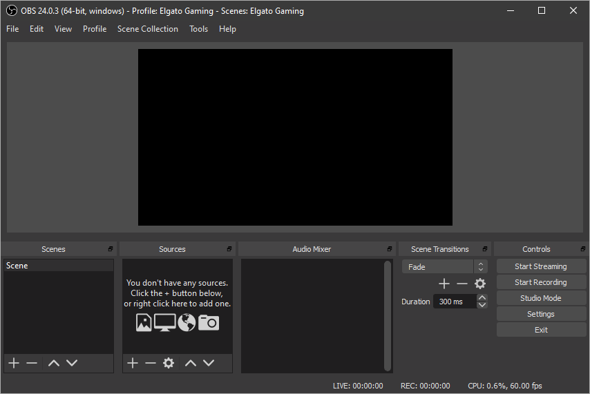 Elgato Game Capture user interface.