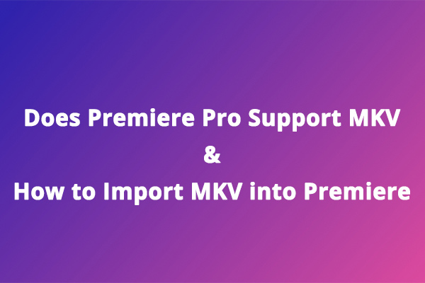 Premiere ProはMKVをサポートするか＆PremiereにMKVをインポートする方法
