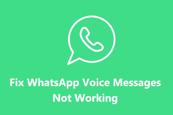 How to Fix WhatsApp Voice Messages Not Working – 9 Ways [Solved]