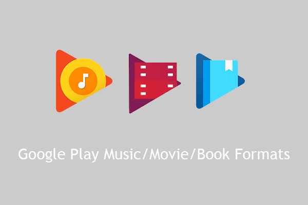 What Formats Do Google Play Music, Movie, and E-Book Support?