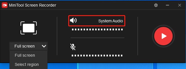 choose the recording screen and audio