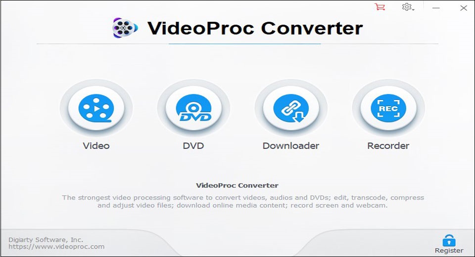 interface of VideoProc Converter