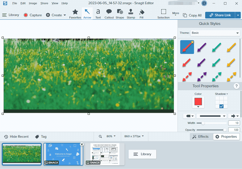 Use Snagit to Blur Out Text Content of a Screenshot