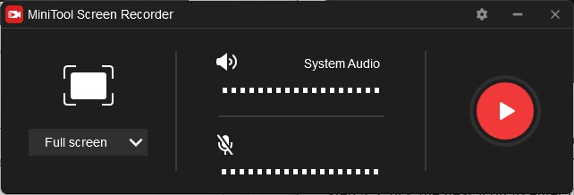 select the recording area