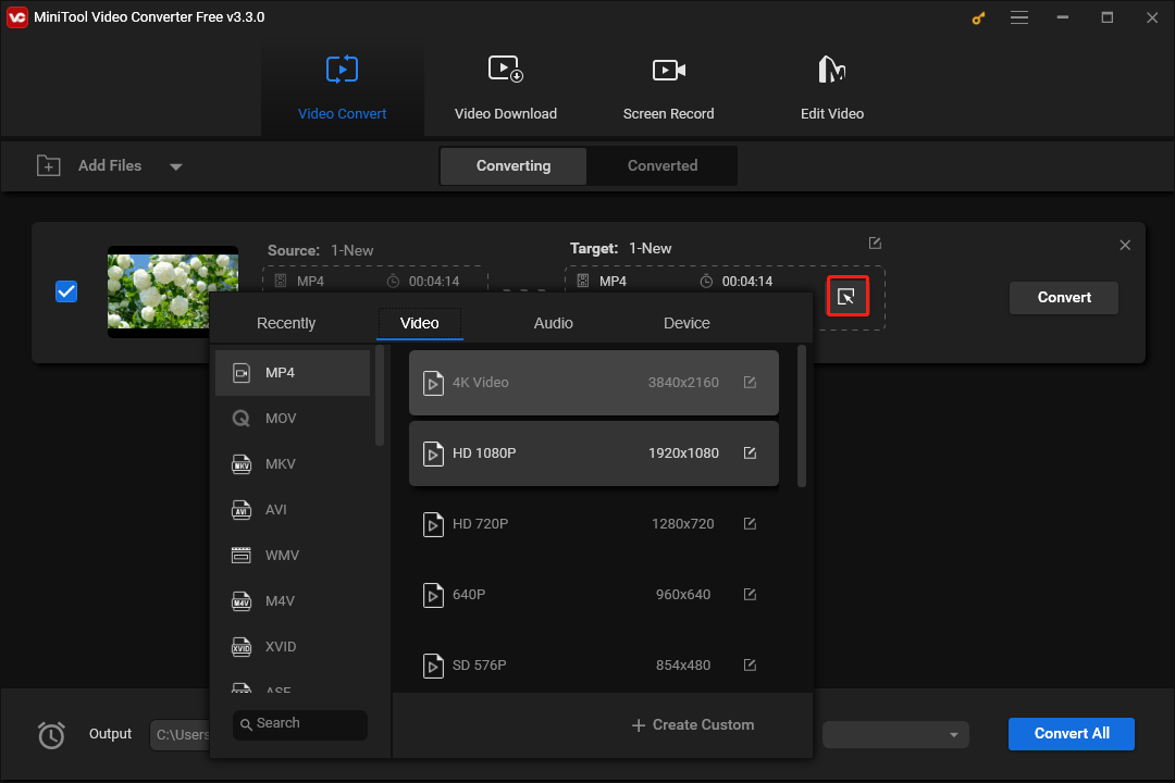 convert video with MiniTool Video Converter