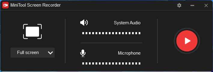 MiniTool Screen Recorder window